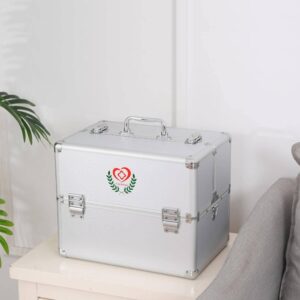 Aluminum Alloy First aid kit First-aid kit Factory Home Family Pack with Medicine Full Set Storage Standing Medicine Box Set