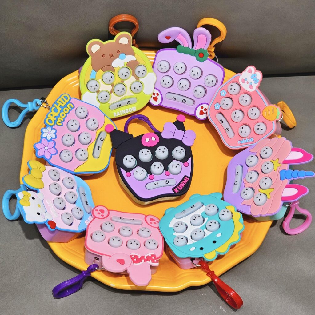 Cute Student Cartoon Monster Non-Noise Cancelling TWS Earphones & Headphones Wireless In-Ear Touch Silicone Lanyard