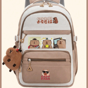 Kawaii Backpack with Cute Accessory Casual Bookbags with Pendant Lightweight Travel Daypacks