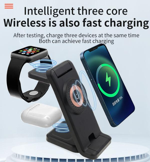 CF88 3-in-1 foldable wireless charging stand